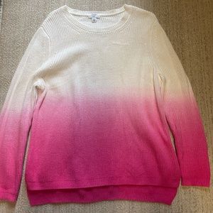 Pink and white Crown and Ivy sweater